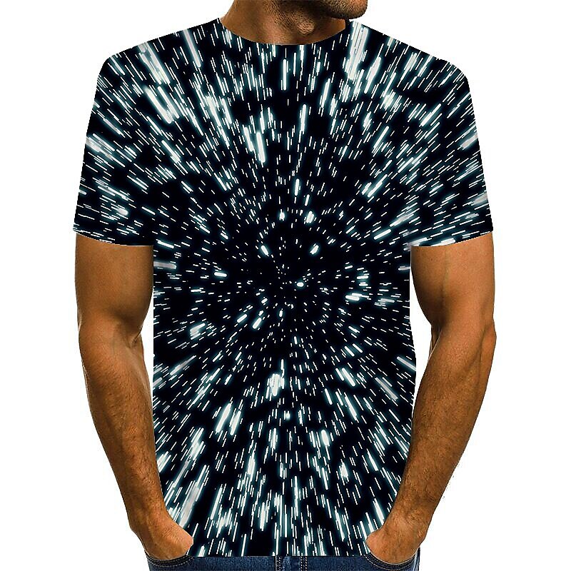 Voor heren Grafisch 3D Print Overhemd T-shirt Korte mouw T-shirt 3D-afdrukken Ronde hals Overhemd overdreven Basic Dagelijks Zwart Kleding Grote maten Normaal S M L XL XXL 3XL 4XL 2025 - $17.99 –P5