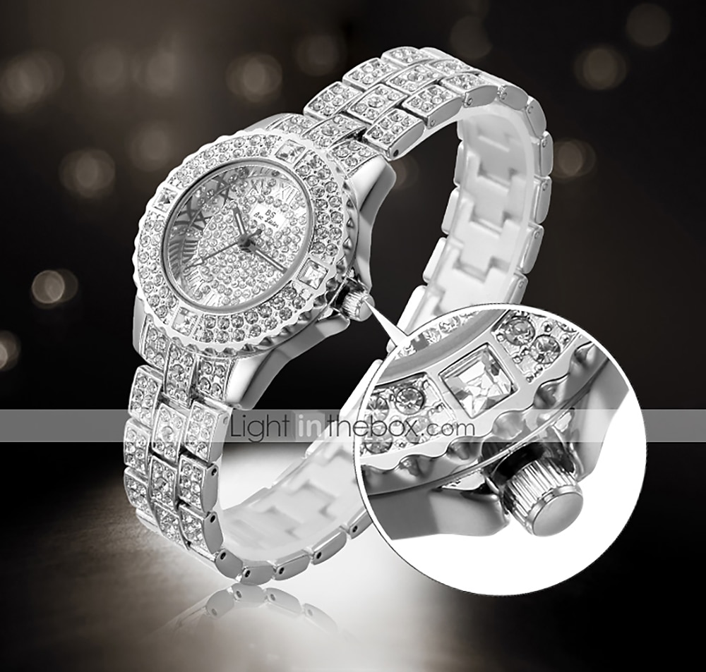 Irmã abelha Feminino Relógios de Quartzo Diamante Cronógrafo Moda Relógio de Pulso IMPERMEÁVEL Decoração Correia de Aço Inoxidável Assista de 2025 por $31.99 –P6