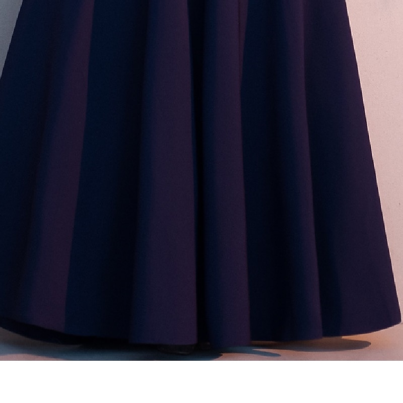 A-Line Mother of the Bride Dress Elegant Simple High Neck Floor Length Stretch Fabric Long Sleeve with Pleats Appliques 2025 free custom size 2025 - $124.99 –P2