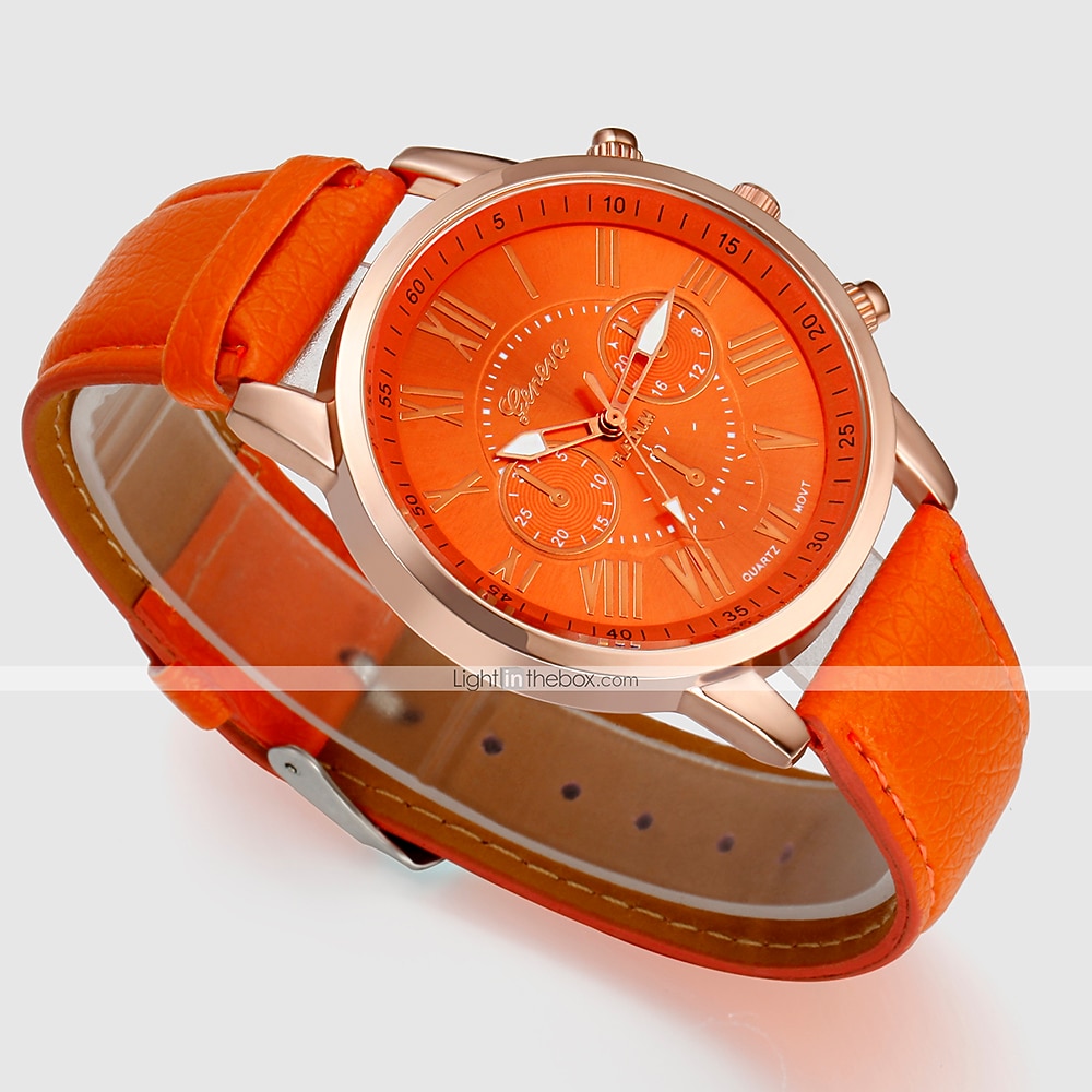 Geneve Naisten Kvartsikellot Ulkoilu Arkikello Rannekello Analoginen VEDENPITÄVÄ Nahkahihna Katsella 2025 - $11.99 –P14