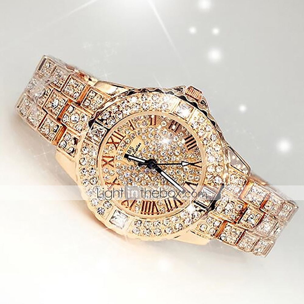 Irmã abelha Feminino Relógios de Quartzo Diamante Cronógrafo Moda Relógio de Pulso IMPERMEÁVEL Decoração Correia de Aço Inoxidável Assista de 2025 por $31.99 –P2