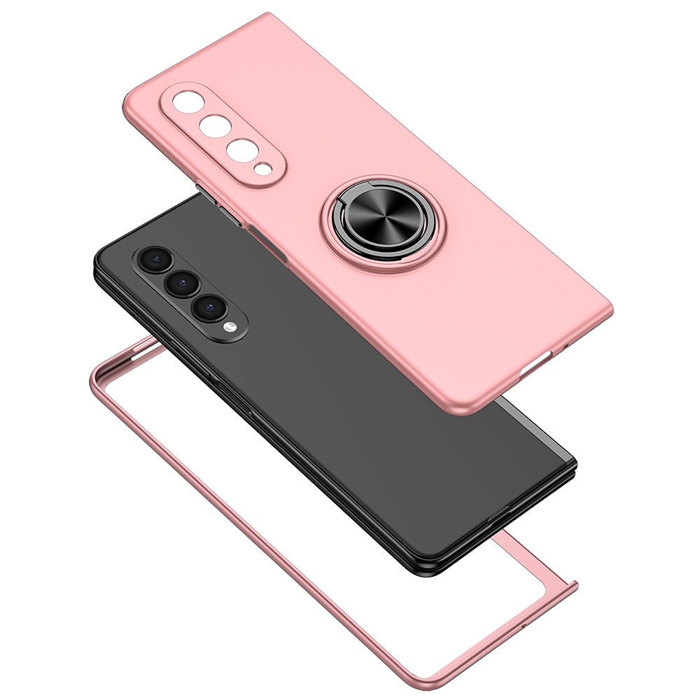 Phone Case For Samsung Galaxy Z Fold 6 Z Fold 5 Z Fold 4 Z Fold 3 Z Fold 2 Z Fold Full Body Case Flip Ring Holder Dustproof Solid Colored TPU 2025 - $13.99 –P9