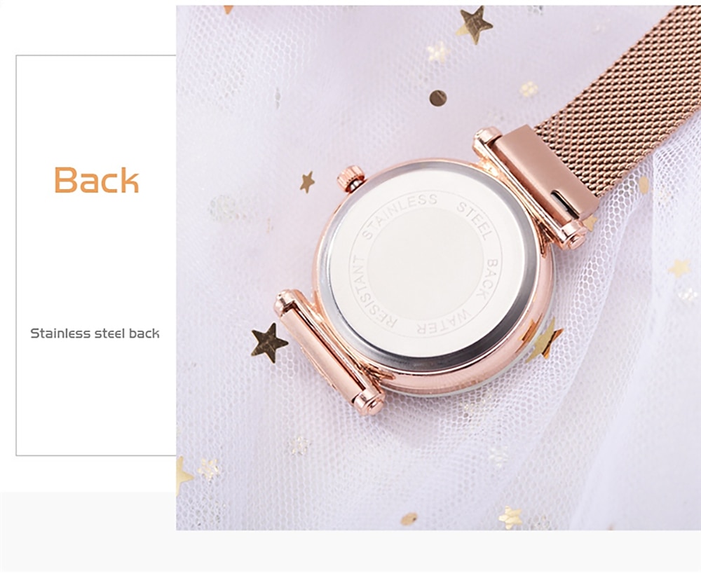 Women's Fashion Starry Sky Watches Magnet Buckle Mesh Belt Diamond Quartz Watch Women Dress Clock Quartz Watch for Women Analog Quartz Casual Alloy 2025 - $13.99 –P13