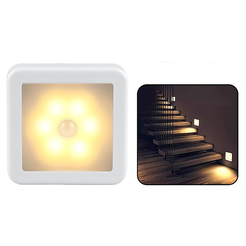 Led lampka nocna czujnik ruchu inteligentna lampka nocna na baterie lampka nocna wc do pokoju przedpokój ścieżka oświetlenie toalety w domu! 2025 - $16.99 –P8