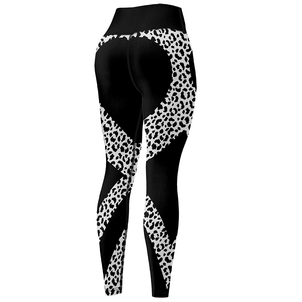 Γυναικεία Παντελόνι για γιόγκα Αντίστροφη καρότσα Έλεγχος κοιλιάς Ψηλή Μέση Γυμναστήριο προπόνηση Τρέξιμο Καταλληλότητα Κολάν με κοψίματα Λεοπάρ Γεωμετρία Μπλε Παγονί Μαύρο Κίτρινο Φθινόπωρο Χειμώνας 2026 - $19.99 –P11