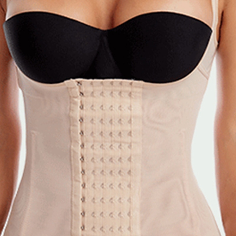 Corset Women's Waist Trainer Corsets Shapewears Office Running Gym Yoga  Black Beige Sport Breathable Comfortable Hook & Eye Tummy Control Push Up  Front Close Pure Color Summer Spring 2024 - $17.49