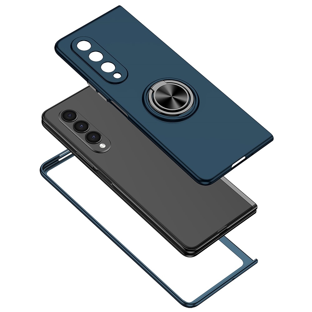 Phone Case For Samsung Galaxy Z Fold 6 Z Fold 5 Z Fold 4 Z Fold 3 Z Fold 2 Z Fold Full Body Case Flip Ring Holder Dustproof Solid Colored TPU 2025 - $13.99 –P19
