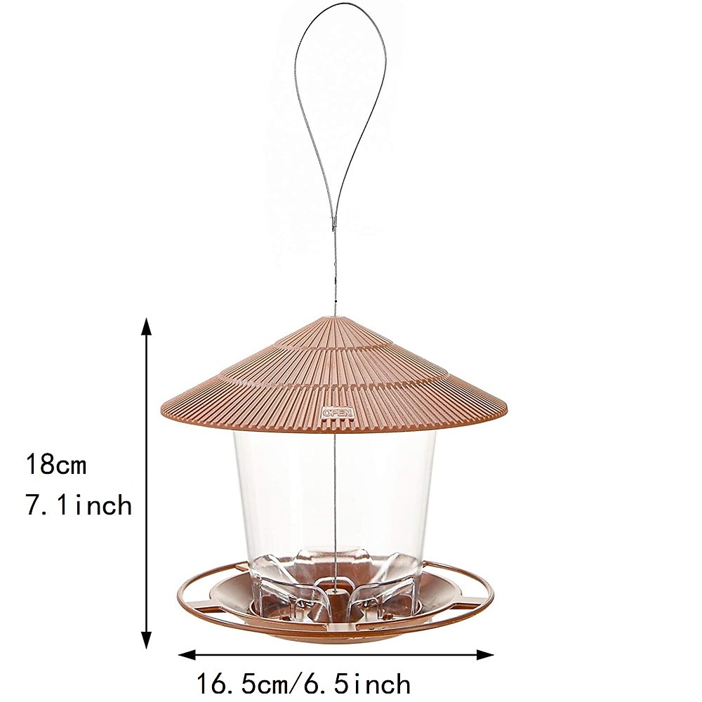 fuglemater vanntett lysthus hengende fuglematere utendørs beholder med hengetau materhus type fuglemater aves dekor hageinnredning 2025 - $22.99 –P1