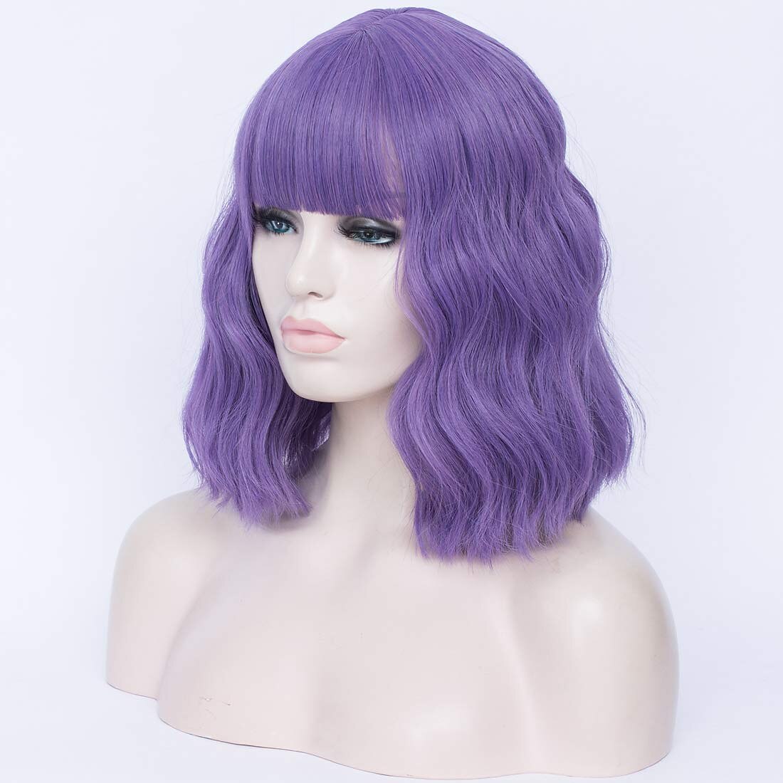 perruque synthétique ondulée bob perruque courte rose cheveux synthétiques femme cosplay party mode bleu violet orange de 2025 ? $20.99 –P16