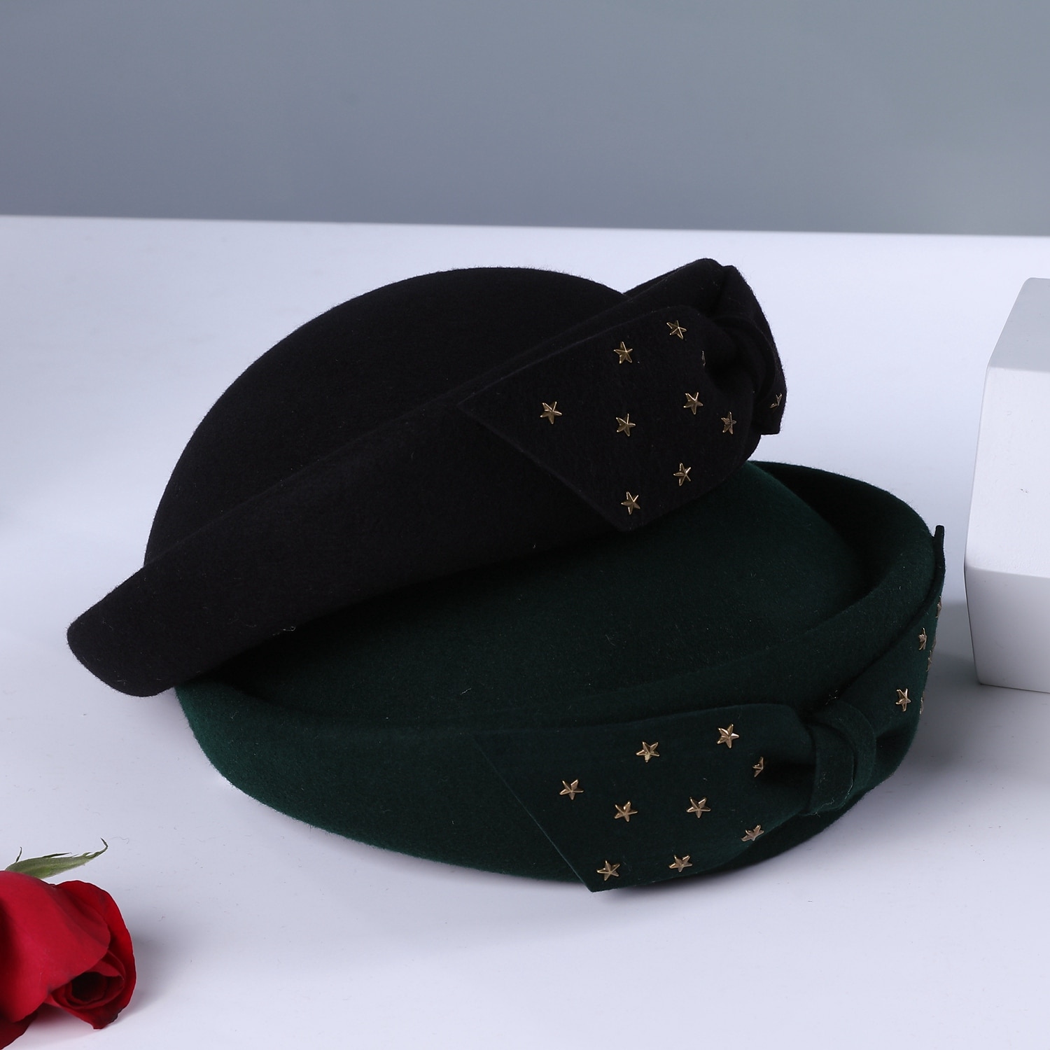 Czapki 100% wełna Beret Kapelusz bucket Specjalne okazje Impreza / Wieczór Kentucky Derby koktajl Królewski Astcot Moda Elegancja Z Kokarda Ćwiek Winieta Nakrycia Głowy 2026 - $38.99 –P9