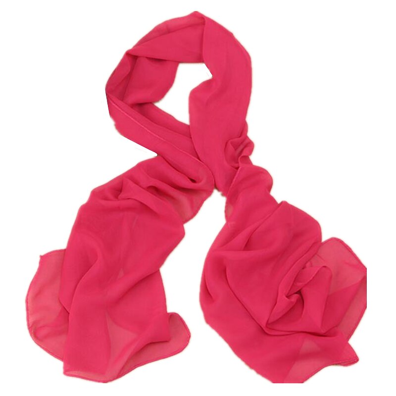 Mujer Bufandas de gasa Fiesta Calle Uso Diario Vino Negro Rasa Bufanda Color puro / Básico / Gasa / Invierno / Primavera / Verano 2025 - $2.49 -P2