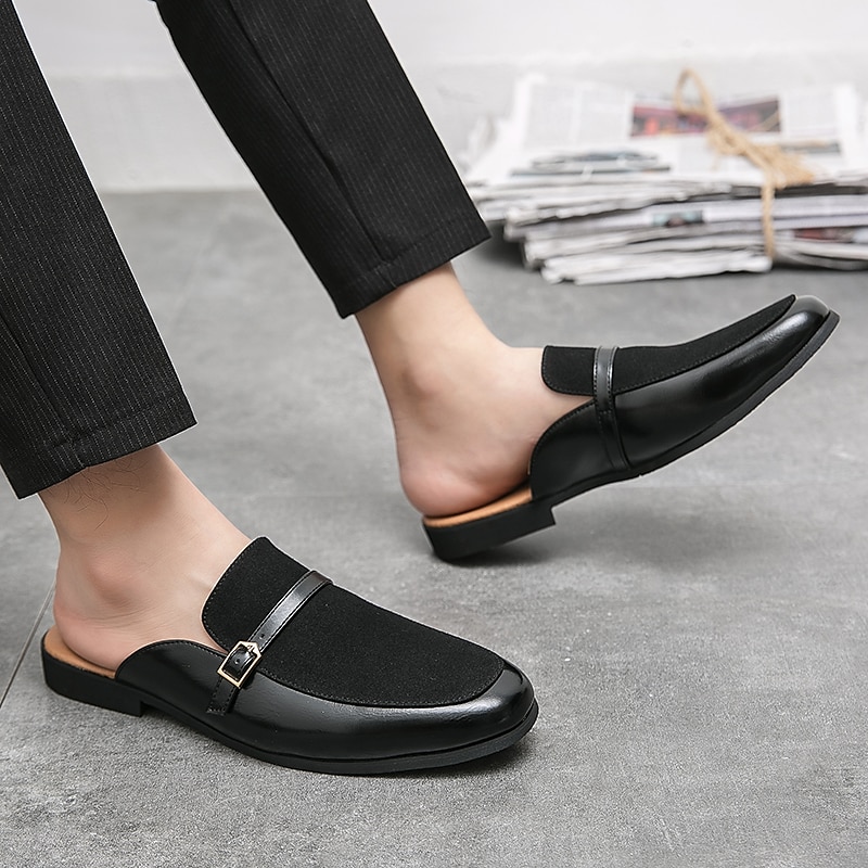 Mocassini slip-on da uomo in similpelle e pelle scamosciata marroni – eleganti scarpe casual slip-on con fibbia per l'uso quotidiano, il lavoro e le occasioni informali del 2025 a $46.99 –P8