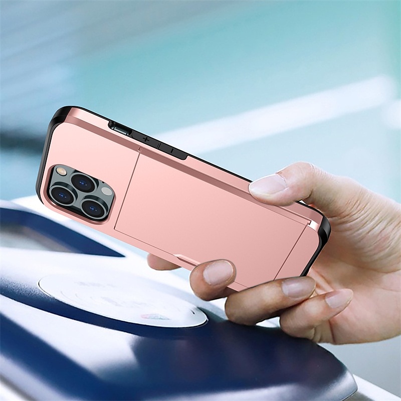 Telefontok Apple iPhone 15 Pro Max Plus iPhone 14 13 12 11 Pro Max X XR XS 8 7 Plus hátlap tárca tok ütésálló egyszínű PC 2025 - $17.99 –P2