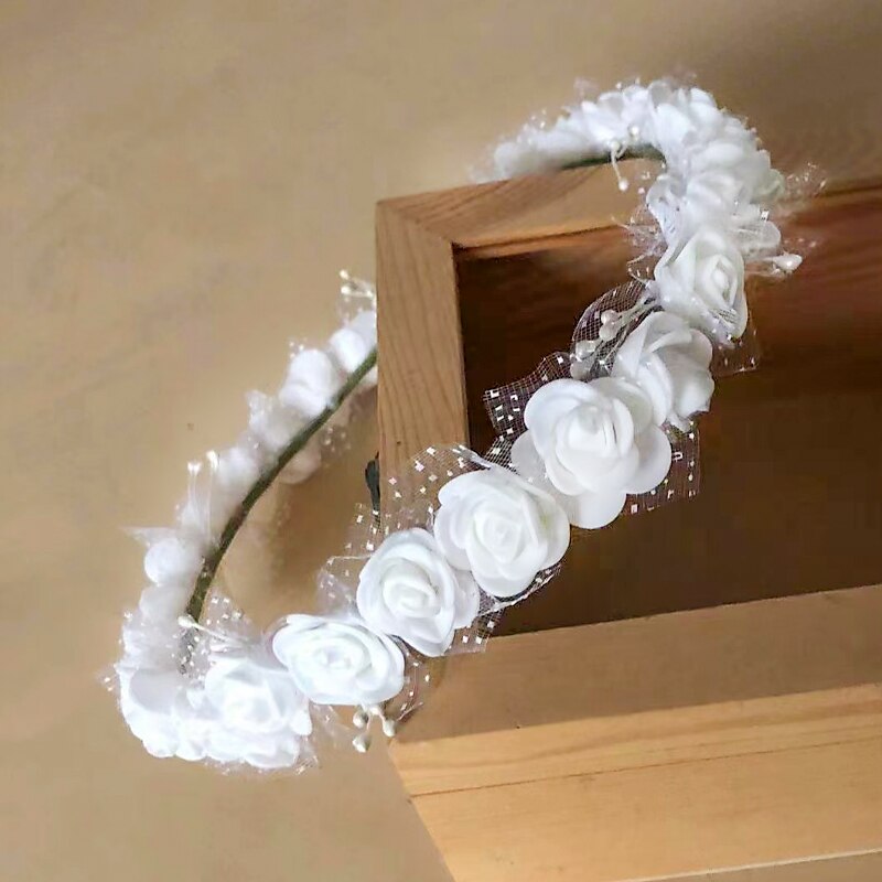 bröllop blomma boho beach headpieces flicka krans med vackra blommor 2025 - $7.99 –P2