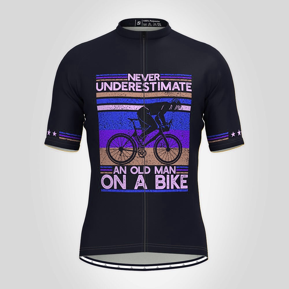 Per uomo Maglia da Ciclismo Retrò Lettere & Numeri Divertente Manica Corta Bicicletta Maglia Top con 3 tasche posteriori Mountain Bike MTB Ciclismo su strada Asciugatura Rapida Morbido Strisce del 2026 a $30.99 –P4