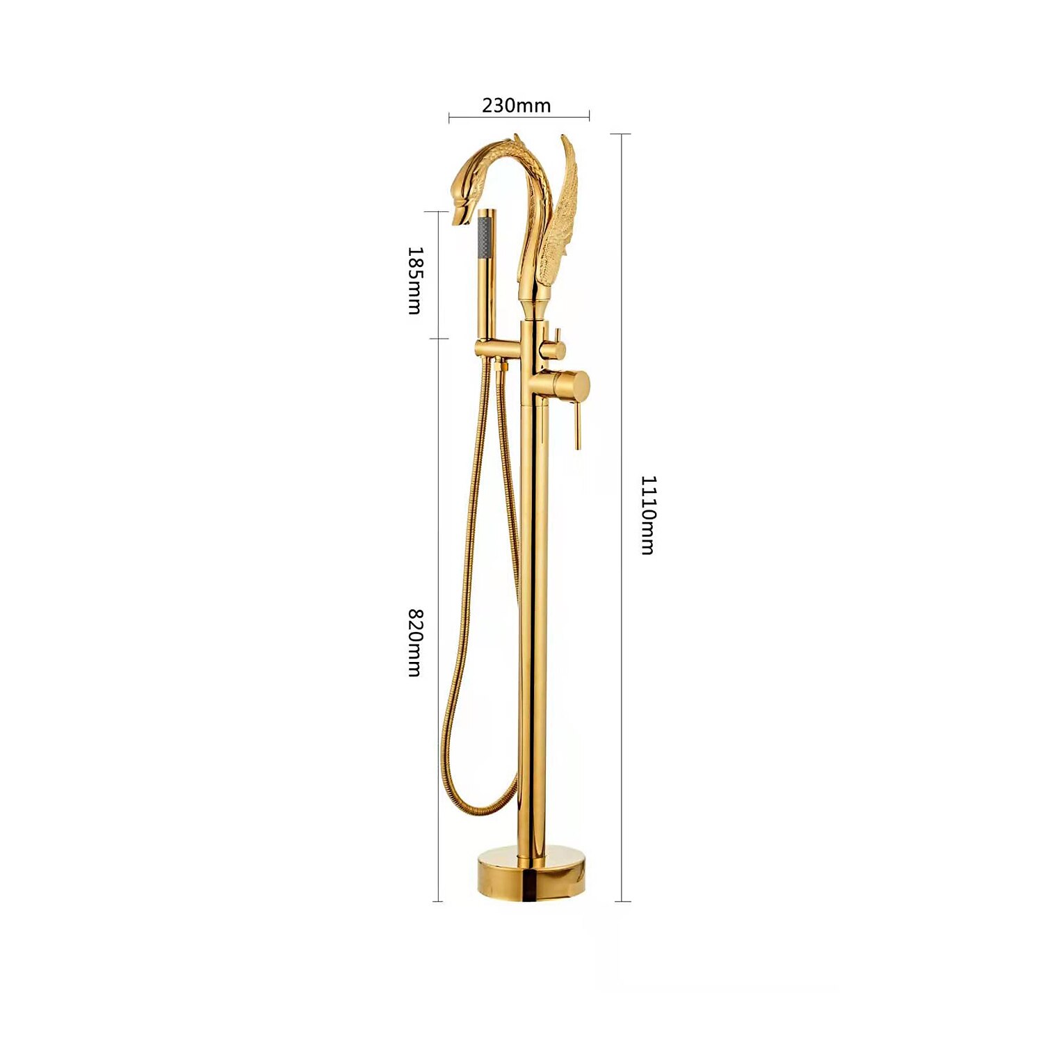 badekarkran - moderne krom gulvmontert keramisk ventil badekar dusj blandebatterier 2025 - $647.99 –P1