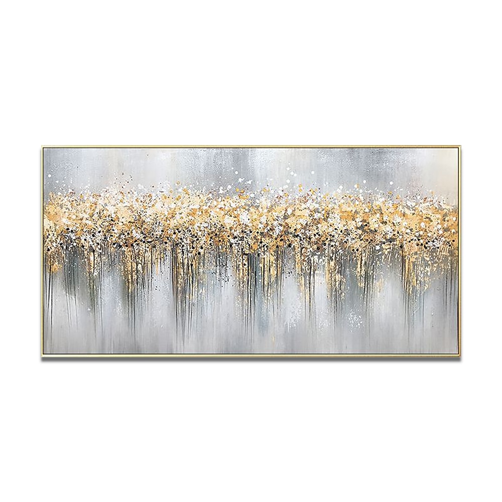 رسمت باليد النفط الطلاء جدار الفن الشمال مجردة نمط الذهبي الأفقي الحديث ديكور المنزل توالت قماش لا الإطار غير متمدد 2025 - $97.99 –P2