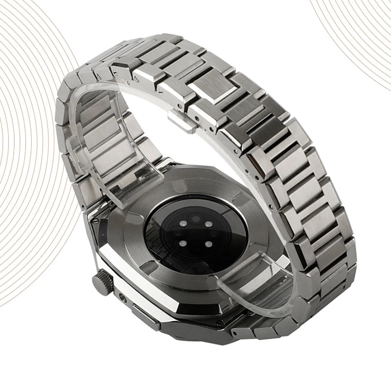 Gliederarmband Kompatibel mit Apple Watch Armband 40mm 41mm 44mm 45 mm mit Fall Herren Schmetterlingsschnalle Edelstahl Ersatzarmband für iwatch Series 9 8 7 6 5 4 SE 2025 - $49.99 –P3
