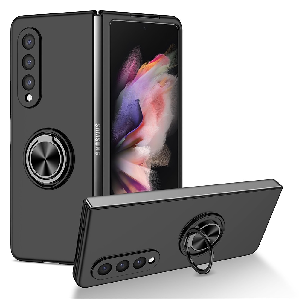Phone Case For Samsung Galaxy Z Fold 6 Z Fold 5 Z Fold 4 Z Fold 3 Z Fold 2 Z Fold Full Body Case Flip Ring Holder Dustproof Solid Colored TPU 2025 - $13.99 –P10