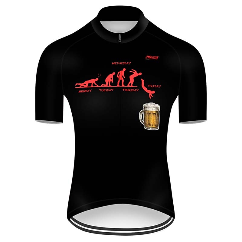 21Grams Herr Cykeltröja Kortärmad Cykel Tröja Överdelar med 3 bakfickor Bergscykling Vägcykling Cykel Andningsfunktion UV-Resistent Snabb tork Grön Svart Blå Nyhet Oktoberfestöl Evolution Polyester 2025 - $28.99 –P6