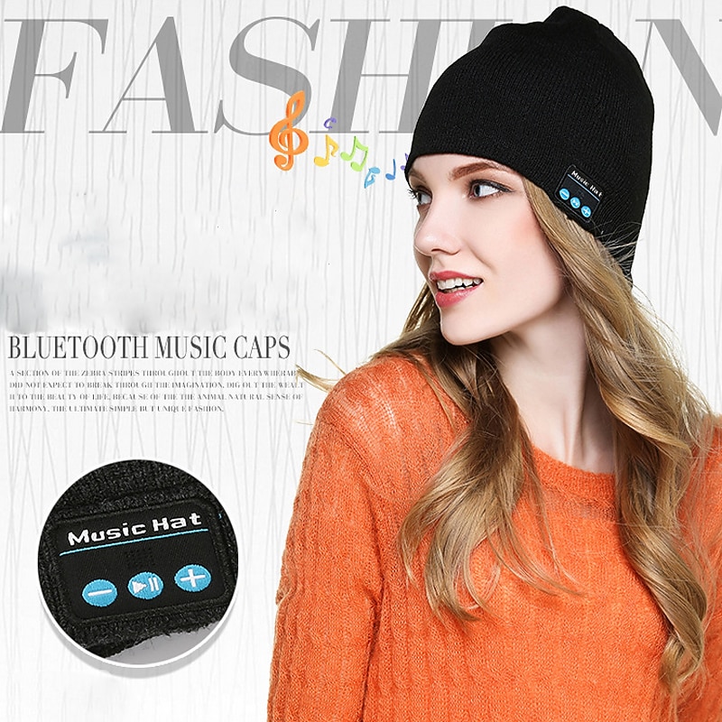 Sleep Headphones Bluetooth Beanie Stereo Knit Music Hat with Bluetooth 5.0 Wireless Hats Headphone Upgraded Men Women Knit Bluetooth Beanie Suitable for Outdoor Sports Valentine's Day Gift 2026 - $22.99 –P6