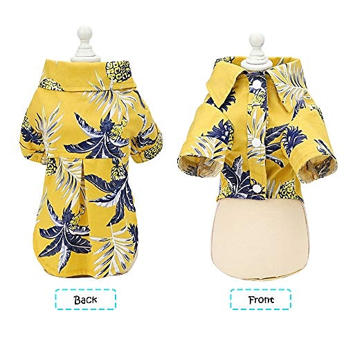 Dog Hawaiian Shirt 2 Pieces Puppy Clothes for Small Medium Large Dogs Boy Breathable Coconut Tree Dog T-Shirt Pet Apparel Cat Outfit for Chihuahua Yorkie Costume Clothing (Small, 1) 2025 - $12.99 –P5