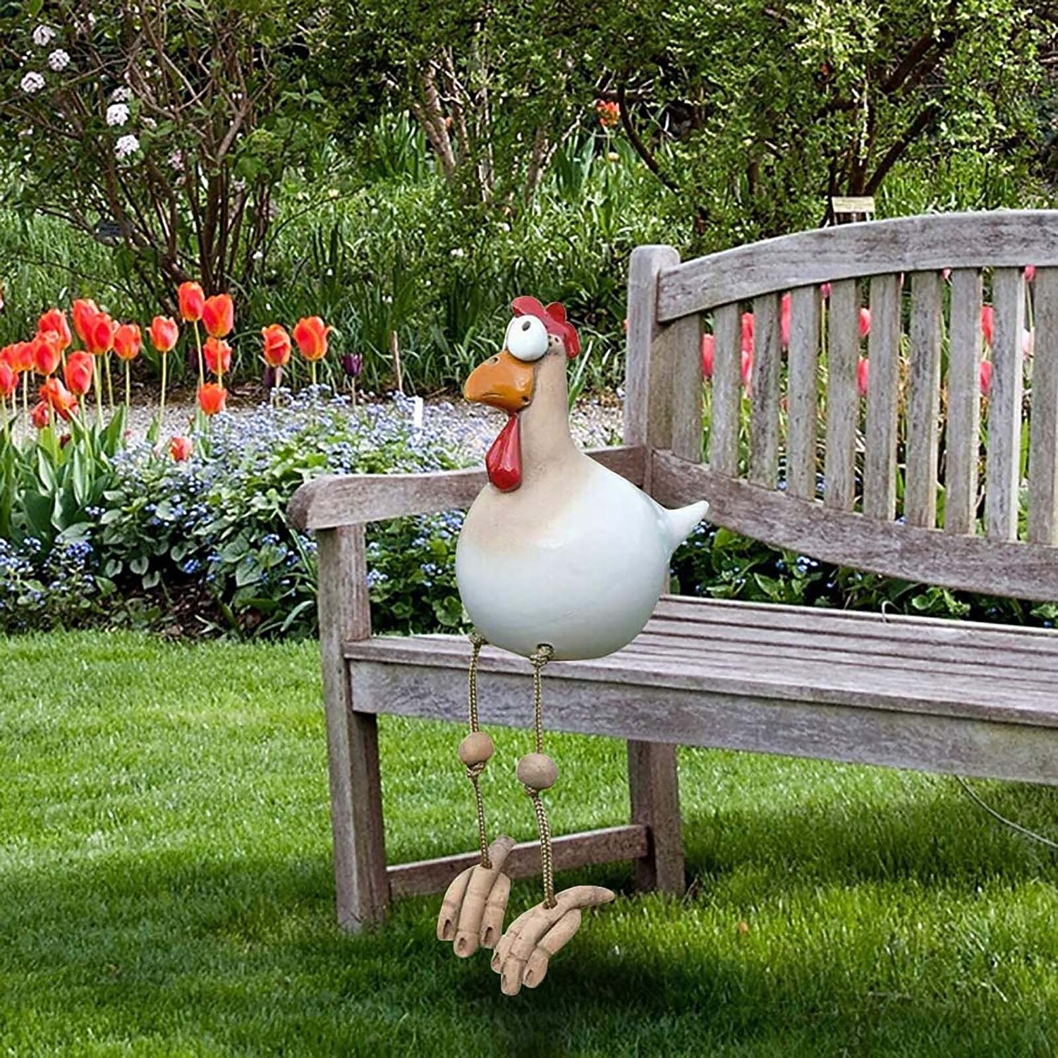 Chicken Garden Decor Statues Sculptures Decoration Home Animal Funny Resin Figurines Garden Plug Pottery Figure Ornaments 2025 - $14.99 –P5