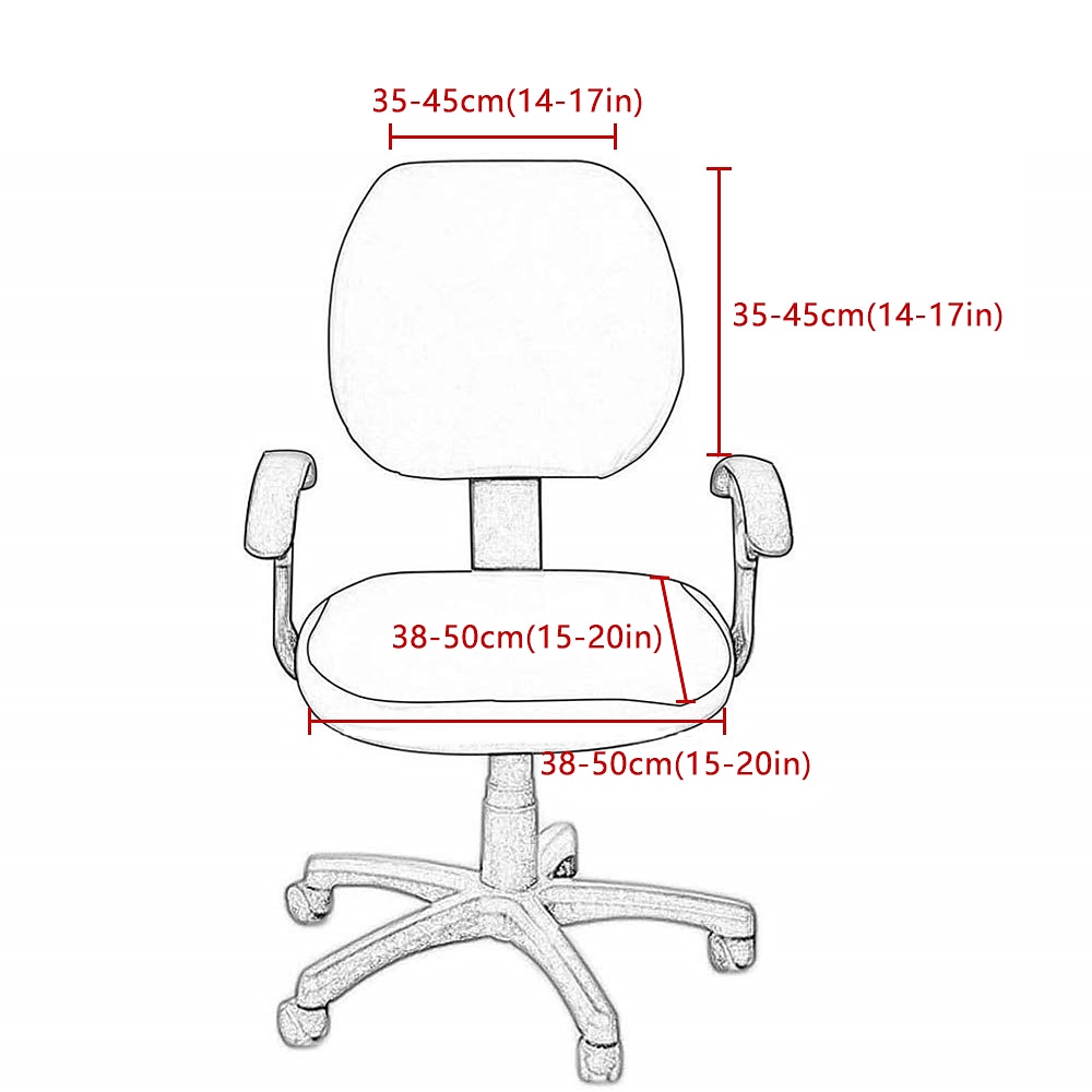husă scaun de birou pentru computer burgundă elastică, rotativă, pentru scaun pentru jocuri, elastic, jacquard, negru, uni, culoare solidă, moale, durabil, lavabil 2025 - $14.49 –P1