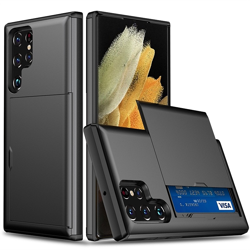 Custodia per telefono per Samsung Galaxy S24 S23 S22 S21 S20 Plus Ultra Note 20 Ultra 10 Plus S10 S9 Plus S25 Ultra retro con supporto per schede antipolvere antiurto TPU colorata solida del 2025 a $15.99 –P9