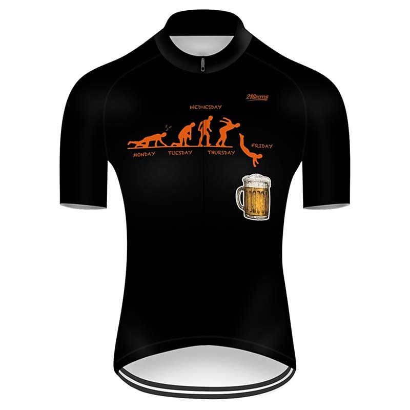 21Grams Herr Cykeltröja Kortärmad Cykel Tröja Överdelar med 3 bakfickor Bergscykling Vägcykling Cykel Andningsfunktion UV-Resistent Snabb tork Grön Svart Blå Nyhet Oktoberfestöl Evolution Polyester 2025 - $28.99 –P5