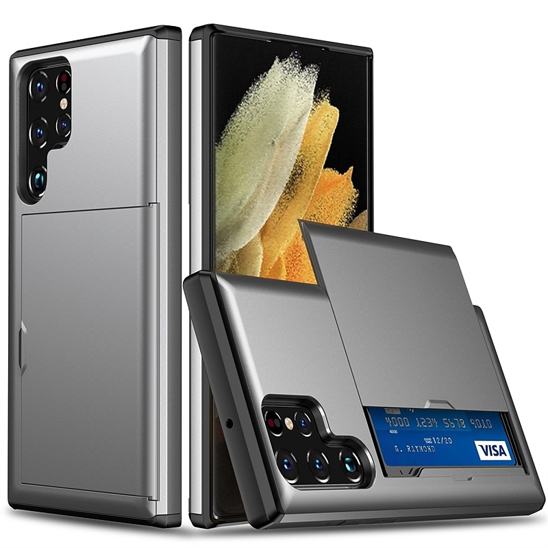 Custodia per telefono per Samsung Galaxy S24 S23 S22 S21 S20 Plus Ultra Note 20 Ultra 10 Plus S10 S9 Plus S25 Ultra retro con supporto per schede antipolvere antiurto TPU colorata solida del 2025 a $15.99 –P11