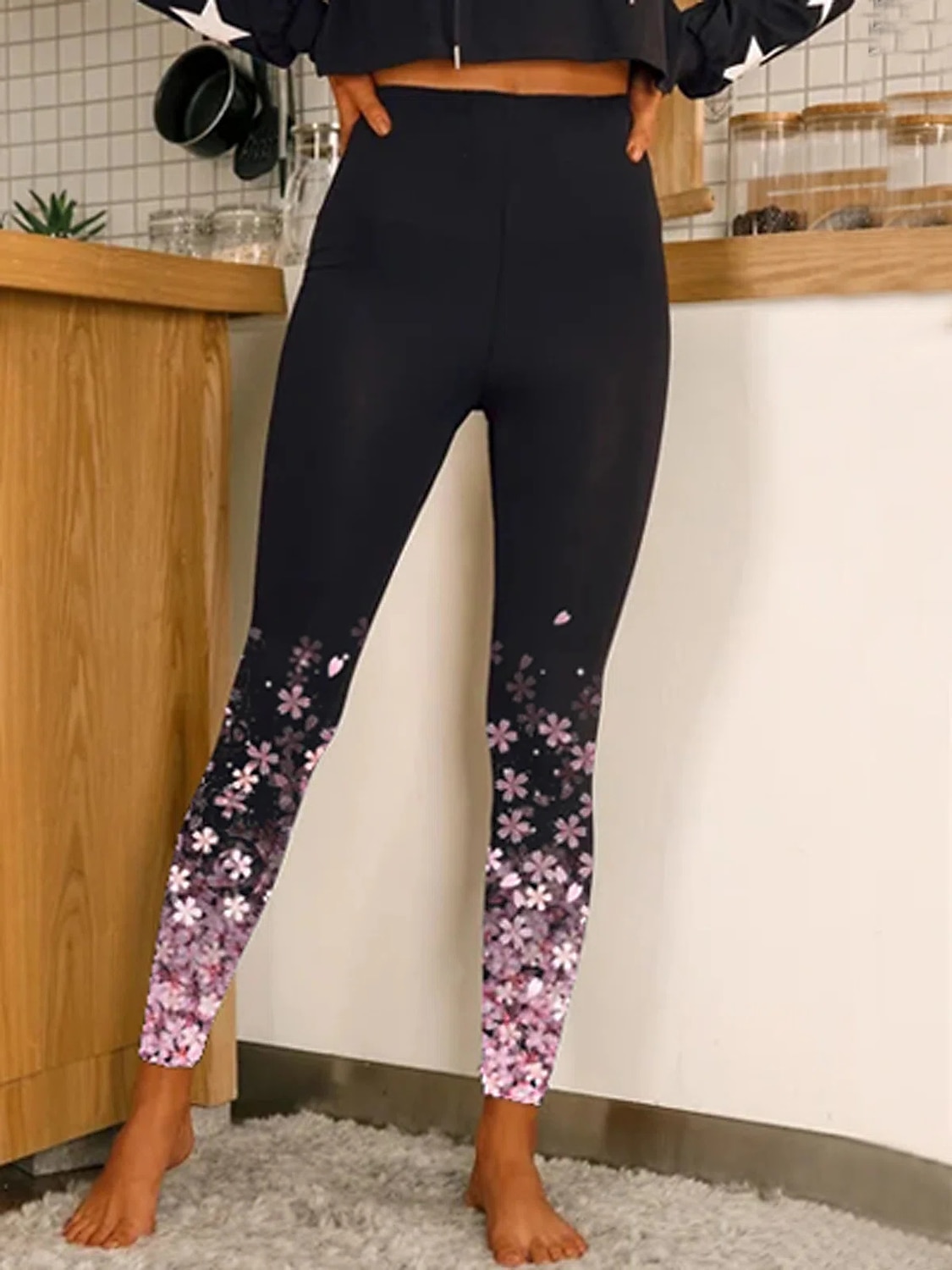 Mujer Mallas Leggings de Yoga Control de barriga Levantamiento de tope Alta cintura Yoga Aptitud física Entrenamiento de gimnasio Mallas Leggings Leggings Flores # 1 # 2 # 3 Licra Otoño Deportes Ropa 2025 - $19.49 -P4