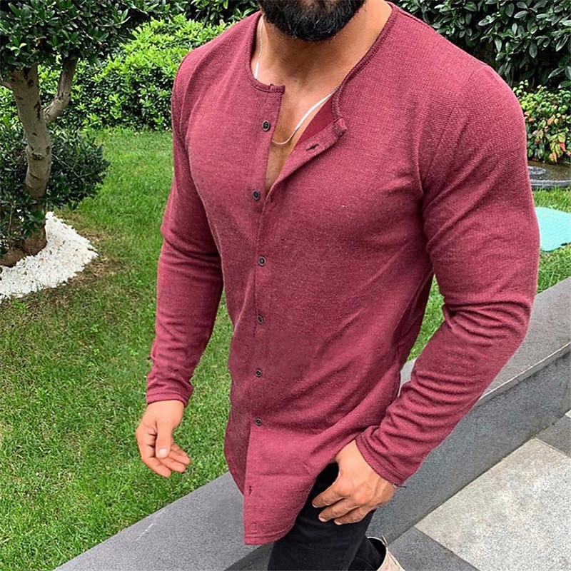 Herre Skjorte Sommerskjorte Uformell skjorte Skjorte med knapper Langermet skjorte Hvit Fuksia Kakifarget Langermet عادي Avslappet Daglig Klær Lin som stoff Polyester Mote Fritid Bekvem 2026 - $32.99 –P3