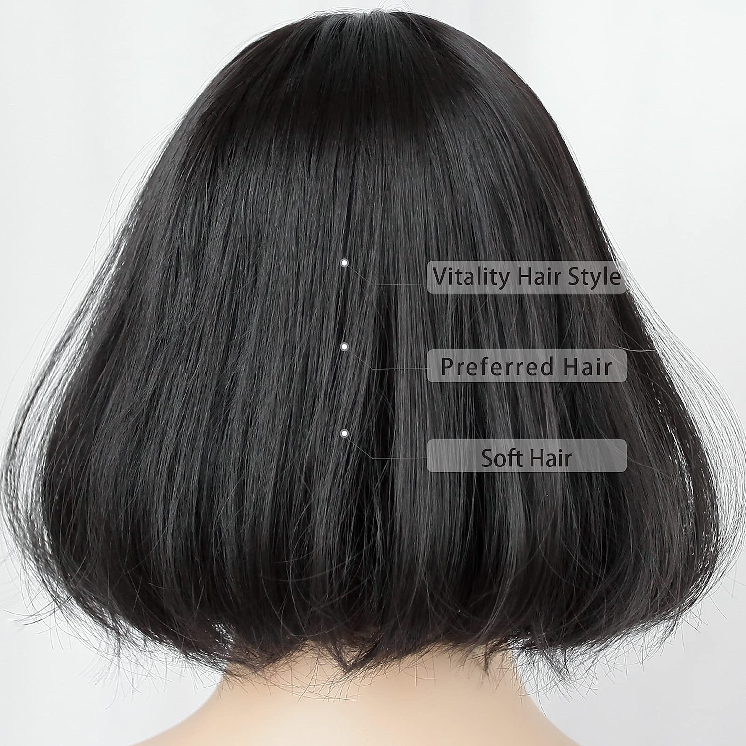 Black Wig with Bangs Short Straight Bob Wigs for Women 10 Inch Natural Looking Synthetic Hair Replacement Wigs for Daily Party Cosplay Use (Black) Christmas Party Wigs 2026 - $28.99 –P7
