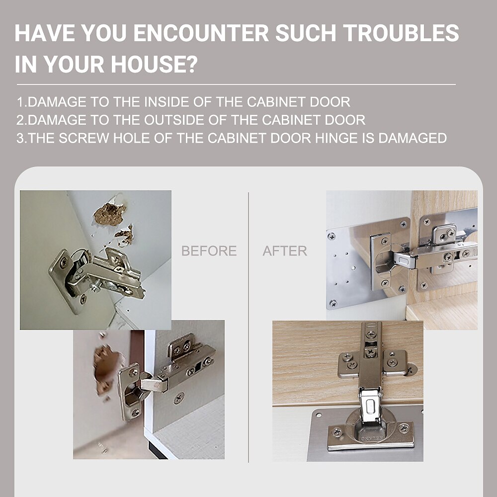 4Pcs Hinge Repair Plate Foldable Table Cabinet Door Hinger Cabinet Furniture Drawer Window Door Hinges Furniture Hardware Accessories 2025 - $9.99 –P11