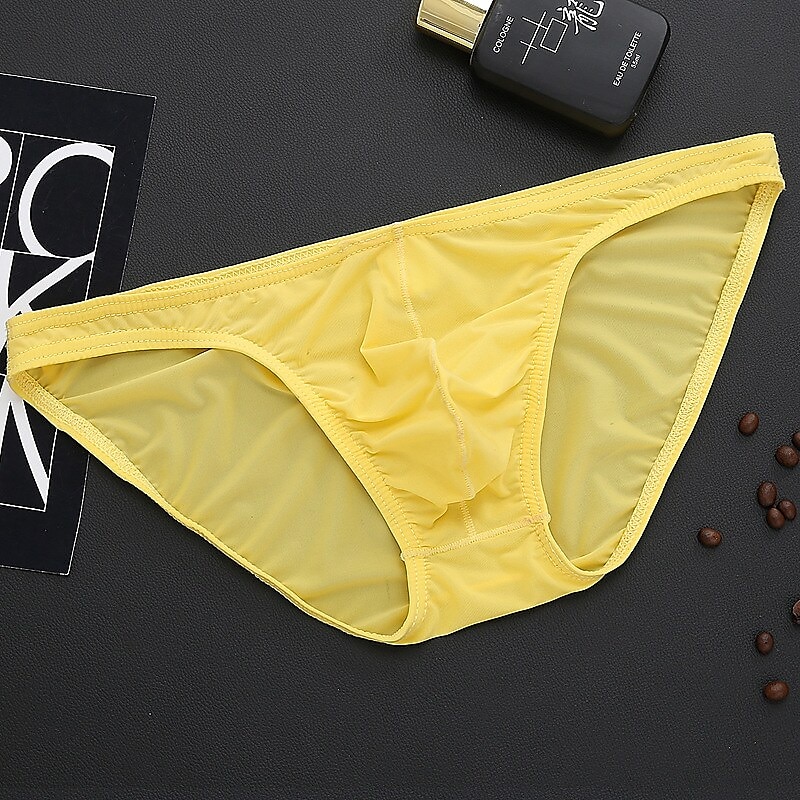 Men's 3 Pack Briefs Basic Polyester Mid Waist EU / US Size Light Blue Black 2025 - $13.99 –P6