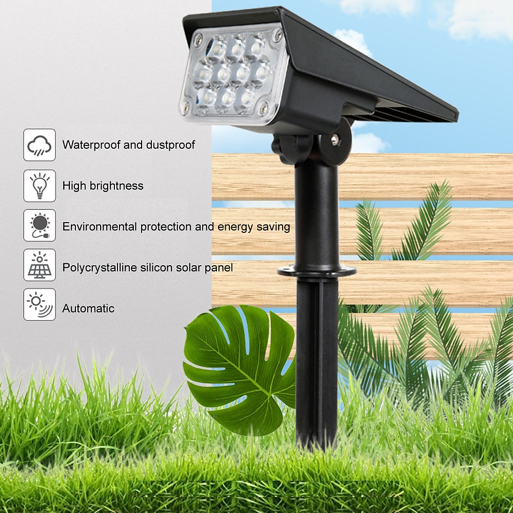 2PCS Solar Landscape Spotlight Outdoor 2 Brightness Modes 2 in 1 Solar Landscape Spotlight IP67 Waterproof Solar outdoor light lawn light pathway lights 2025 - $92.99 –P17