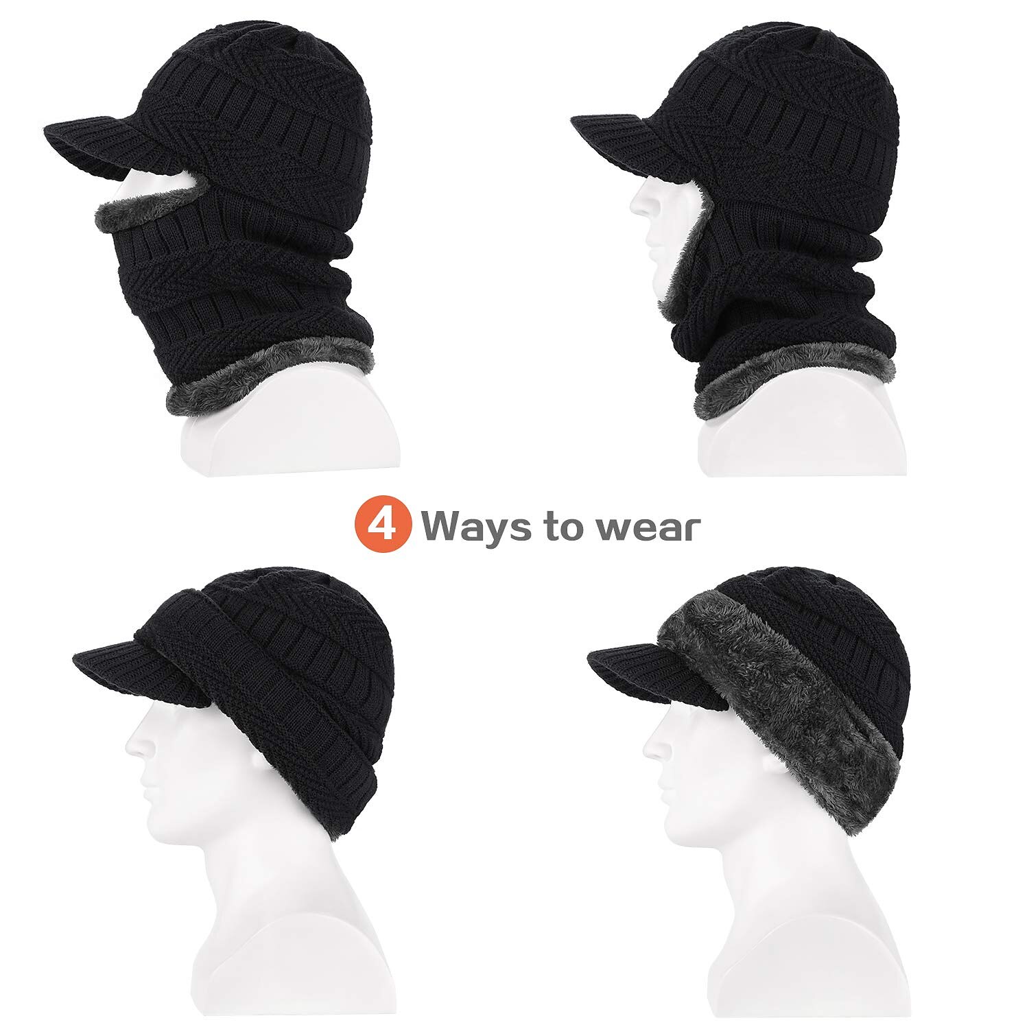 Voor heren Bivakmuts Muts Thermisch Warm Winddicht Ademend Fleece Hoed Winter Snowboard voor Skiën Snowboarden Wintersporten 2026 - $5.99 –P5