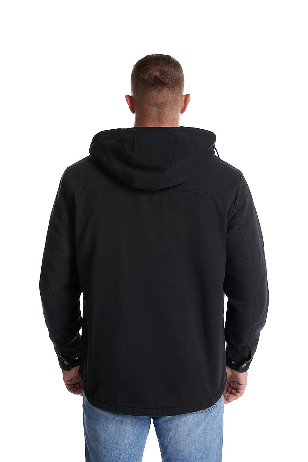 veste de chemise à capuche en molleton doublée de sherpa pour hommes veste rembourrée manteau de travail en flanelle chemise boutonnée veste d'hiver en plein air thermique chaud coupe-vent léger survêtement léger parka chasse ski snowboard pêche de 2025 ? $66.99 –P17