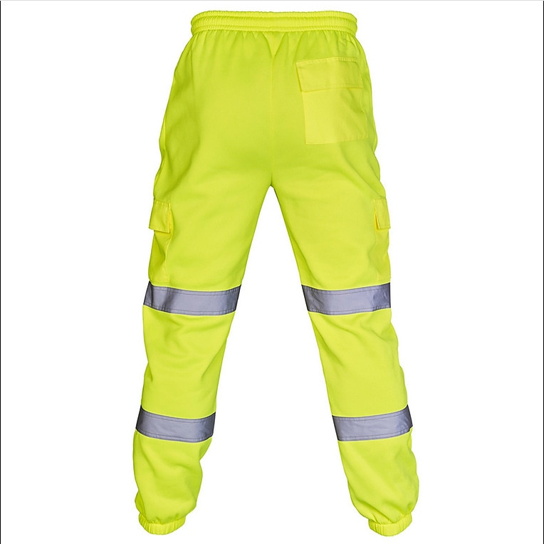 Herr Militärbyxor Cargo byxor Taktiska byxor Långbyxor Arbetsbyxor Elastisk midja Reflekterande Vattentät Ledigt fluorescerande grön Svart 2026 - $22.99 –P7
