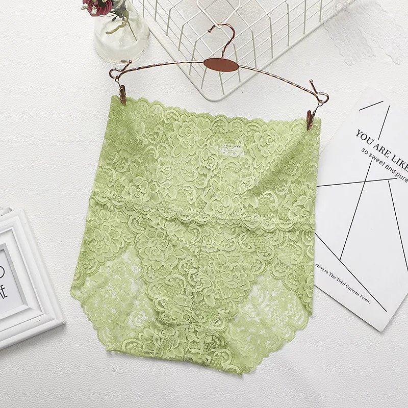 Women's Sexy Panties Brief Underwear 1 PC Underwear Sexy Comfort Lace Pure Color PU High Waist Sexy Green Black Purple M L XL Home Outfits 2025 - $7.99 –P8
