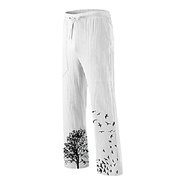 Homme pantalon été Pantalon de plage Cordon Ceinture élastique Jambe droite Imprimés Photos Confort Respirable Toute la longueur du quotidien Mode Motifs 3D Ample Blanche Vert de 2025 ? $22.99 –P1