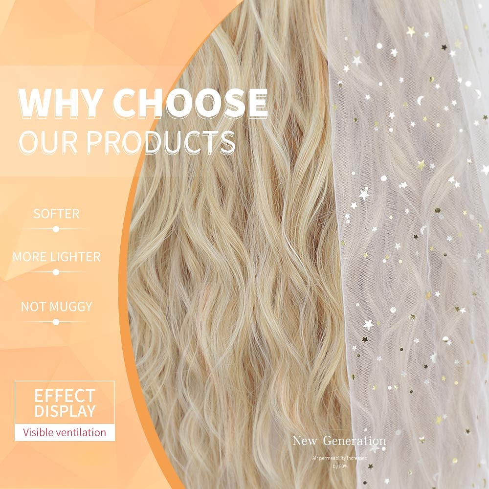 Synthetic Wig Wavy With Bangs Wig Long A9 Synthetic Hair Women's Cosplay Party Fashion Blonde Pink Purple Christmas Party Wigs 2026 - $29.99 –P6
