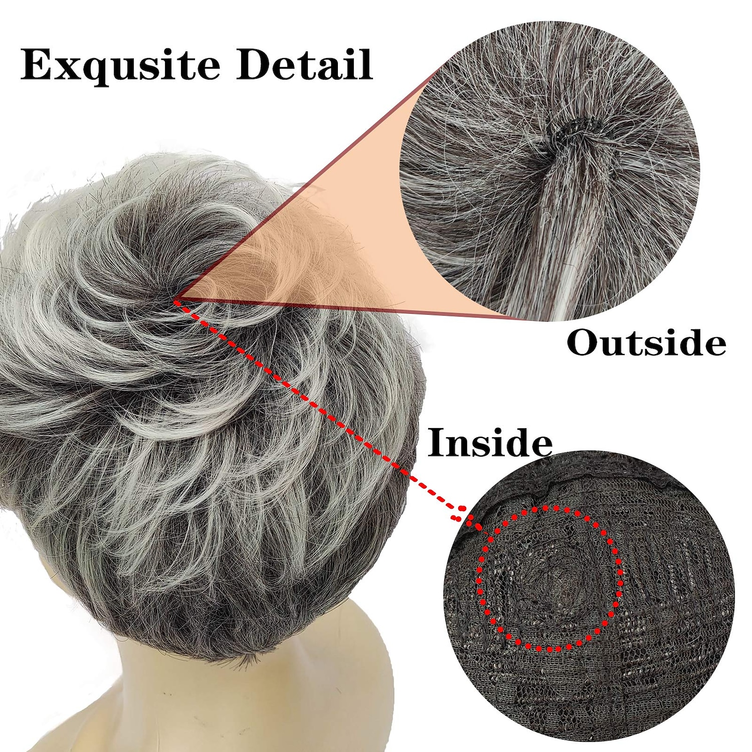 korte blonde pruiken omber blonde pixie cut pruik voor vrouwen natuurlijk golvend echt haar synthetische pruik met pony 2026 - $20.99 –P15