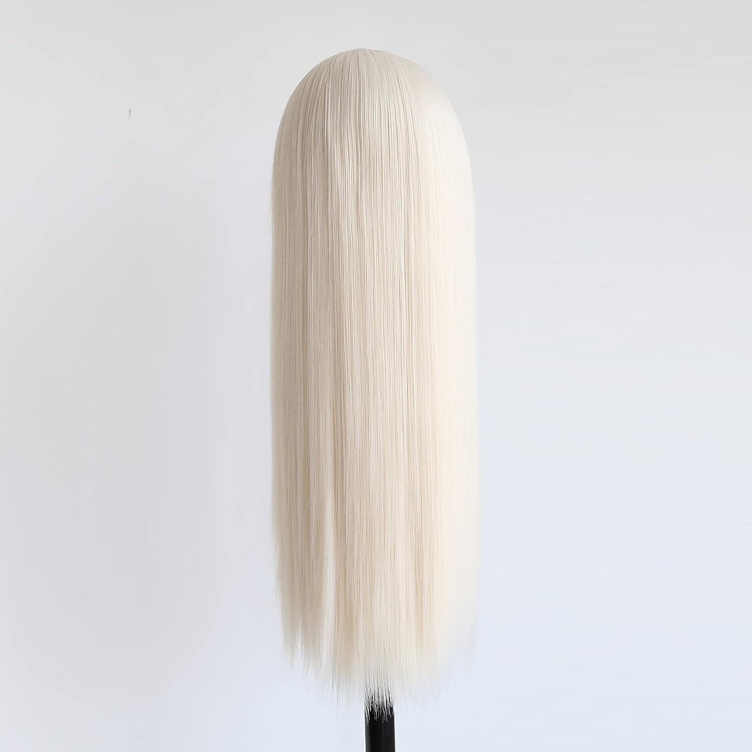 Towarm Long Straight Platinum Blonde with Bangs Synthetic None Lace Front Wig for Women Natural Long Straight Middle Part #60 Color Machine Made Cosplay Daily Wear Wig barbiecore Wigs 2025 - $29.99 –P3