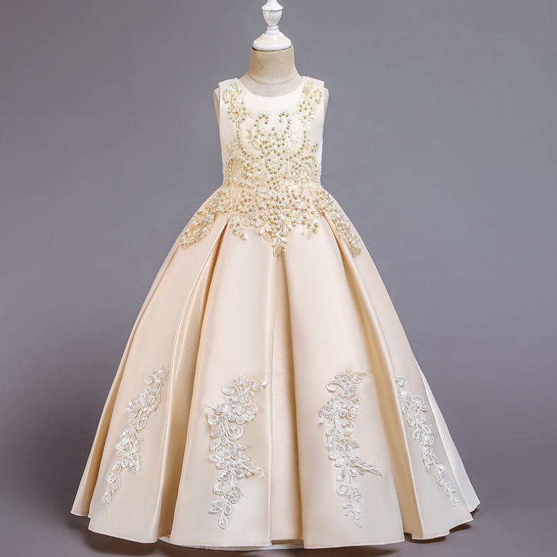 Blumenmädchenkleid Mädchen Kleid Partykleid Hochzeit Party Niedlich Prinzessin Gerafft Druck Blumen Ärmellos Rundhalsausschnitt Weiß Wein 4-13 Jahre 2025 - $39.99 –P19