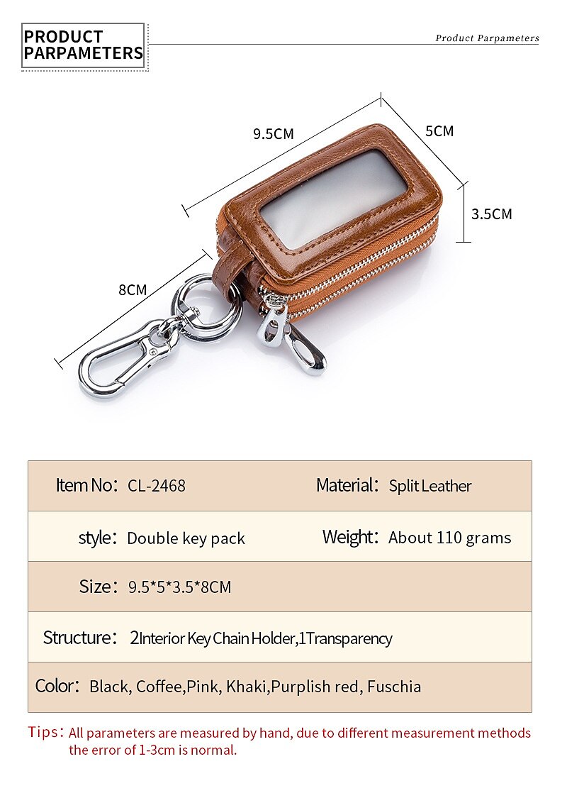 Toyota Solara Key Ring Red Leather Rectangular Keychain 
