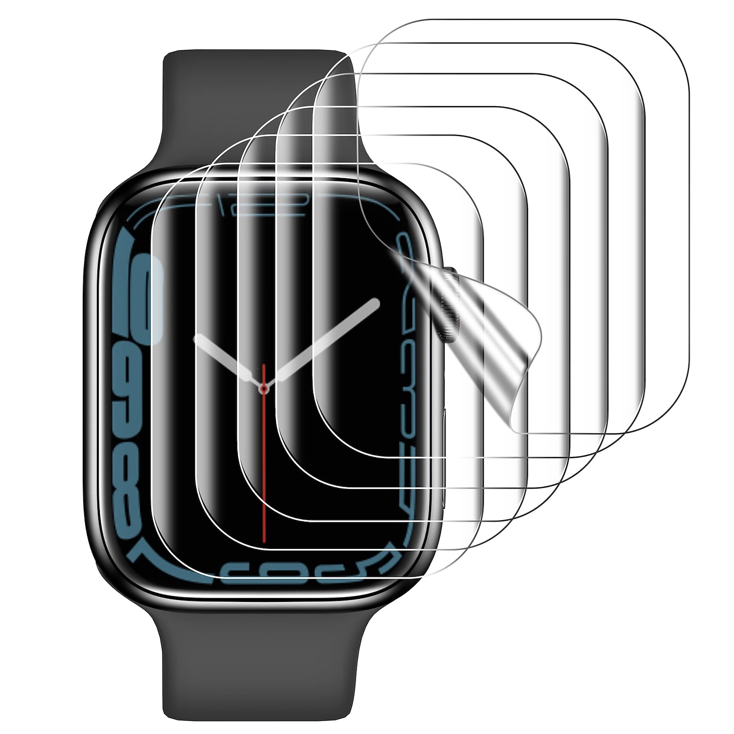 2025年 [6パック] 腕時計 スクリーンプロテクター と互換性があります Apple Watch Series 8 7 41mm 45mm Series 6 5 4 SE 40mm 44mm Series 3 2 1 38mm 42mm のぞき見防止フィルム ＨＤ TPU 腕時計用アクセサリー  コレクション – $10.99 –P1
