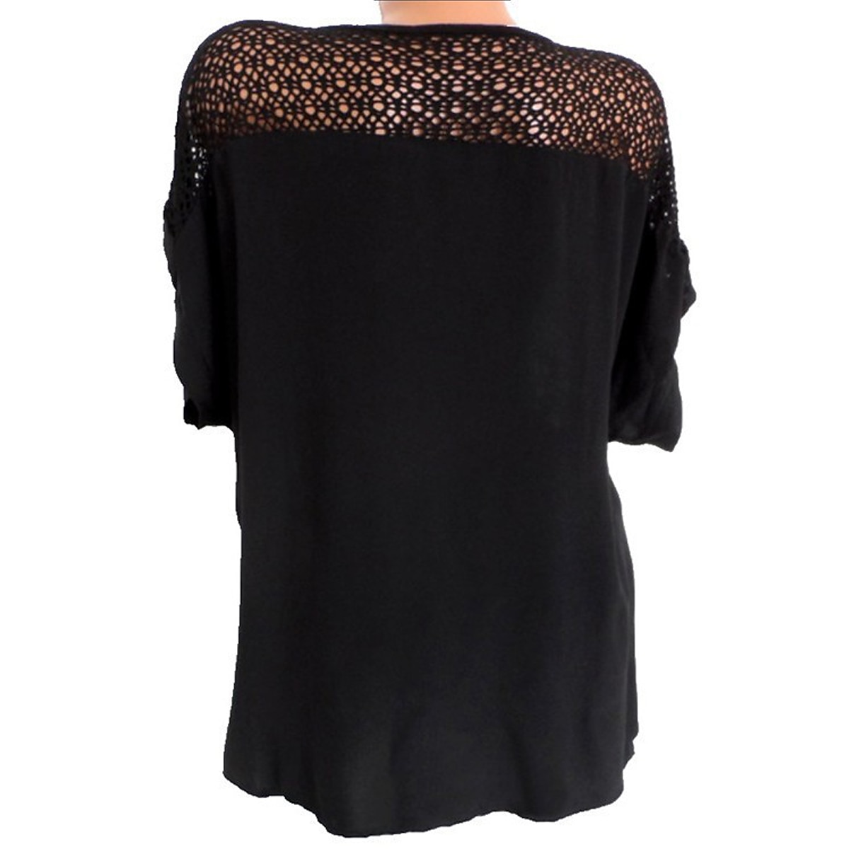 Mulheres Camisa Social Blusa Tops de ilhas brancas Preto Branco Vermelho Côr Sólida Tecido Renda Meia Manga Casual Diário Vintage Básico Elegante Decote V Padrão S de 2025 por $21.99 –P7