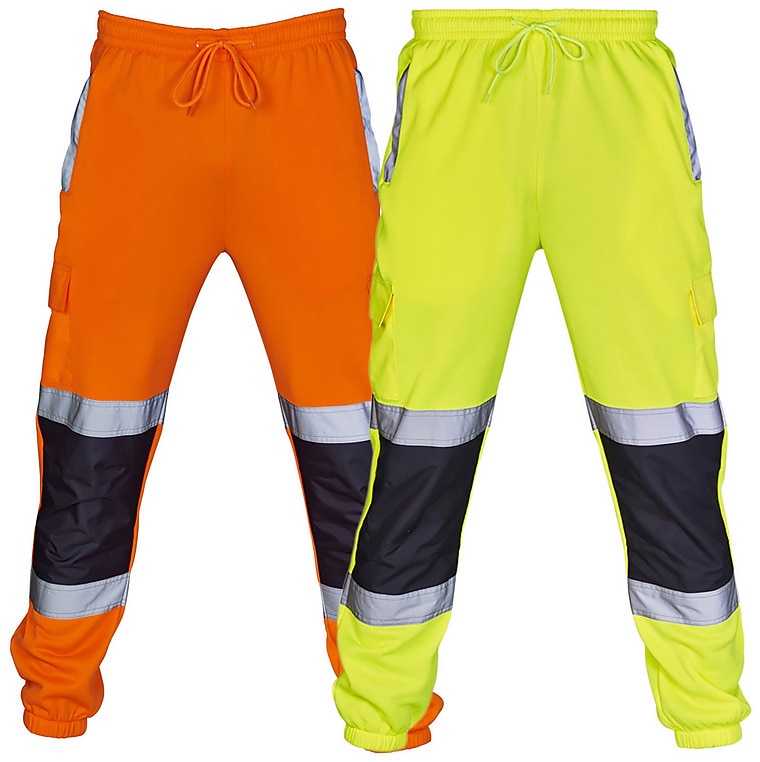 Herr Militärbyxor Cargo byxor Taktiska byxor Långbyxor Arbetsbyxor Elastisk midja Reflekterande Vattentät Ledigt fluorescerande grön Svart 2026 - $22.99 –P3
